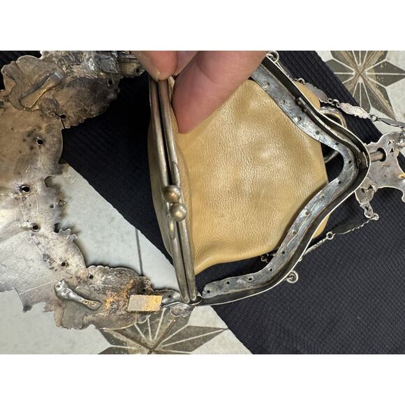 French Antique Sterling Silver Gargoyle Mascaron Frame Purse - Picture 10 of 14